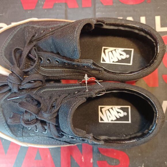 Vans Men's 7/Women's 8.5 Old Skool Overply Era Vamp Black Leather VN0A4U14XFZ - Picture 4 of 12